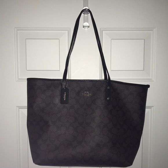 Coach Handbags - Coach Large Brown Signature Tote